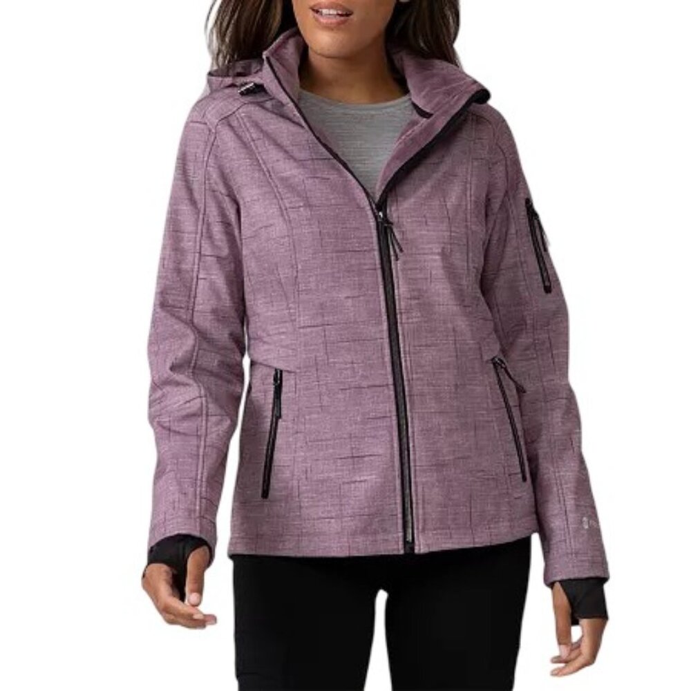 Free Country Women’s Softshell Hooded Jacket Blossom Purple Small NWT Waterproof